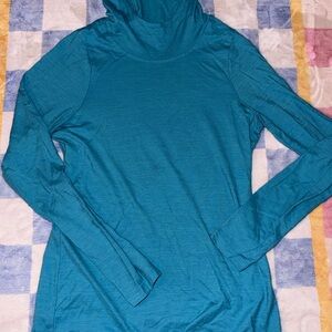 Smartwool Women's Lightweight merino wool Teal Long-Sleeve Hooded Top
